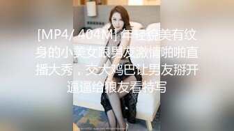 [MP4/ 404M] 年轻貌美有纹身的小美女跟男友激情啪啪直播大秀，交大鸡巴让男友掰开逼逼给狼友看特写