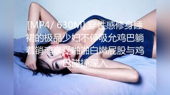 [MP4/ 630M] 穿性感修身睡裙的极品少妇不停吸允鸡巴躺着销魂享受啪啪白嫩屁股与鸡巴碰撞深入