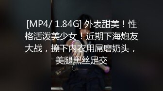 [MP4/ 1.84G] 外表甜美！性格活泼美少女！近期下海炮友大战，撩下内衣用屌磨奶头，美腿黑丝足交