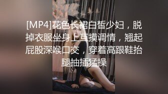 [MP4]花色长裙白皙少妇，脱掉衣服坐身上互摸调情，翘起屁股深喉口交，穿着高跟鞋抬腿抽插猛操